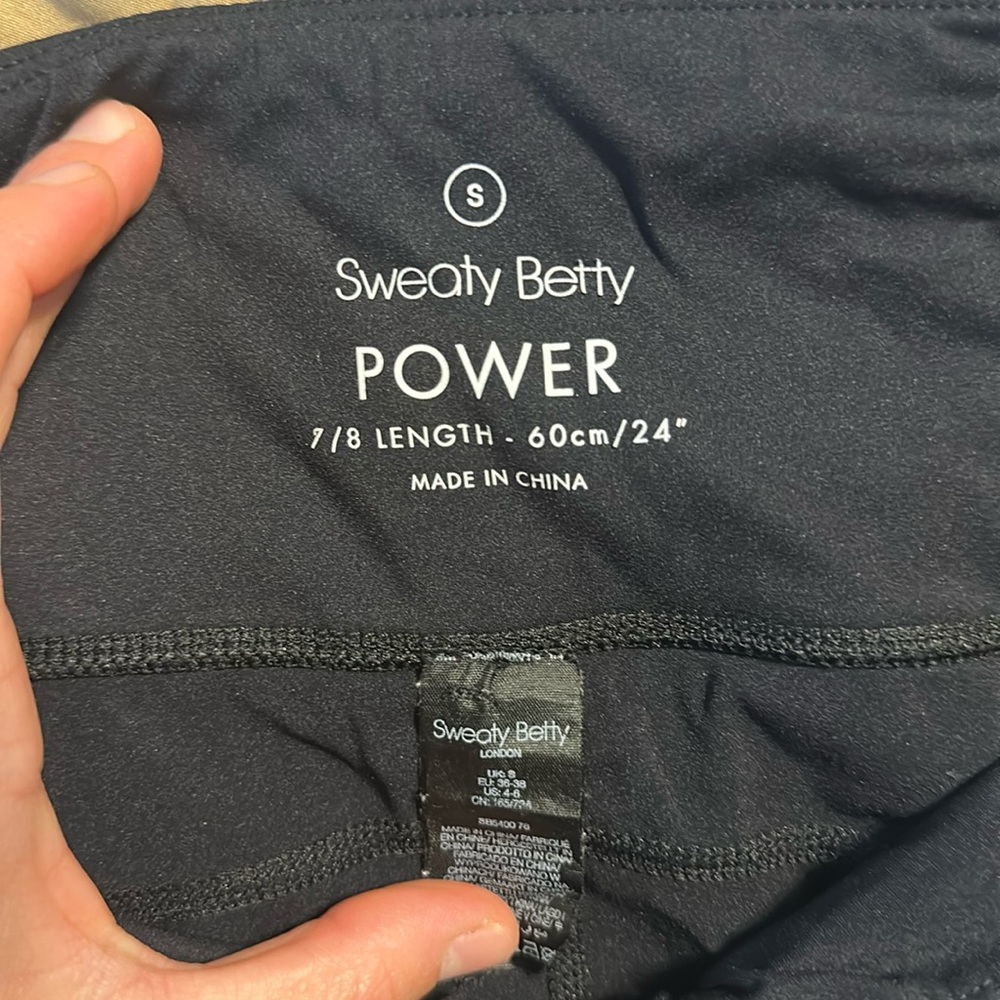 Sweaty Betty power 7/8 legging. Black, size small